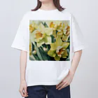 botanicalartAIの黄色のスイセン オーバーサイズTシャツ