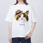 marutoraのhachio猫 オーバーサイズTシャツ