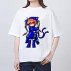 めめ郎のメカ猫又 オーバーサイズTシャツ