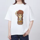 vanillabeansのいのししさん オーバーサイズTシャツ