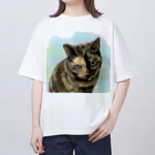 kinako-japanのサビ猫のオペラ座ちゃん オーバーサイズTシャツ