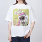 wokasinaiwoのうさ猫１０ズ２ロコ オーバーサイズTシャツ