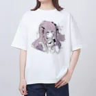 blossomのピンク✖紫系の地雷女の子 Oversized T-Shirt