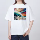 青空クリエイトのBig wave  Oversized T-Shirt