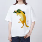 MUGEN ARTの小原古邨　踊る狐　日本の名画アートTシャツ Oversized T-Shirt