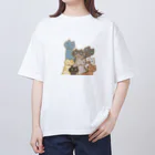 アトリエかののにゃんこ大集合 オーバーサイズTシャツ