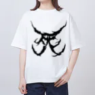 Hachijuhachiの死　DEATH METAL LOGO BLACK Oversized T-Shirt