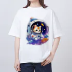 dolphineのとっても可愛いネコの宇宙飛行士 Oversized T-Shirt