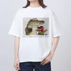 あめみやのとあるアメリカアリゲーターの親子の肖像画 Oversized T-Shirt