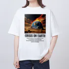 AI-assembleの地球の危機 Crisis on Earth オーバーサイズTシャツ