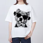 Connect Art SUZURI STOREのConnect Art 003 Dog オーバーサイズTシャツ