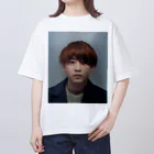 おかまのおなかまのおかま証明写真 オーバーサイズTシャツ