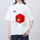 世界地図の朝顔 オーバーサイズTシャツ