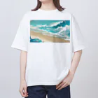 Tenxxx10の蒼い海 オーバーサイズTシャツ