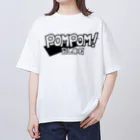 mf@PomPomBlogのPom Pom Blog Logo 2nd（black） オーバーサイズTシャツ