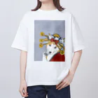柴犬タロさんほんわか工場のはんなり　柴犬 オーバーサイズTシャツ