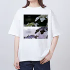 蛍石のhydrangeas オーバーサイズTシャツ