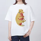 Nightsのわんにゃんぎゅ Oversized T-Shirt