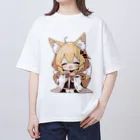 jai-to-anのミコン (Mikon) ver.1 狐の神様、きつね、キツネ オーバーサイズTシャツ