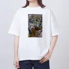 yuzutamaの桜の下で、フェレットと。 オーバーサイズTシャツ