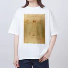 世界美術商店のウィトルウィウス的人体図 / Vitruvian Man Oversized T-Shirt