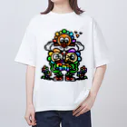 王子のアパレル Snprinceの海波Snpフロントプリント オーバーサイズTシャツ