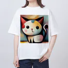 T2 Mysterious Painter's ShopのMysterious Cat Oversized T-Shirt