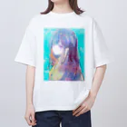 帆波　綾の青髪 Oversized T-Shirt