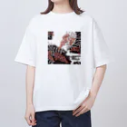 marchのうさぎさんと南天 オーバーサイズTシャツ