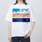 地球屋SUZURI店の空図鑑(ロゴ入り) オーバーサイズTシャツ