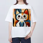 T2 Mysterious Painter's ShopのMysterious Cat Oversized T-Shirt