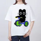 Suzutakaのくろねこクロル（三輪車） オーバーサイズTシャツ