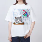 猫丸堂【ねこまるどう】のすやり オーバーサイズTシャツ