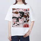 BUTA-CHANsのぶたちゃんず　ぶたまみれイラスト オーバーサイズTシャツ