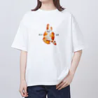 にらとりさんちのおにびうさぎ③ロゴ入り オーバーサイズTシャツ