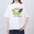 カカポのかぽぽのLOVE and PEACE オーバーサイズTシャツ