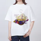 ハッピースマイルの神様の乗り物 Oversized T-Shirt