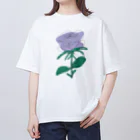 サラスシのmy ROSE パープル Oversized T-Shirt
