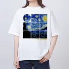 art-LaboのSquare2 ゴッホ 【世界の名画】 星月夜 ポスト印象派 絵画 美術 art オーバーサイズTシャツ