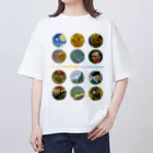 art-Laboのゴッホ 【世界の名画】 星月夜 ひまわり アイリス 自画像 ポスト印象派 絵画 美術 Oversized T-Shirt