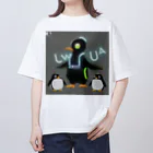 ペンギンとネオンとサイバーのサイバーペンギンシリーズ３ Oversized T-Shirt