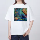 【抽象画】melty moon【フルイドアート】の恒星 Oversized T-Shirt