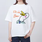 てんぱSHOPの飲みたいあひるさん。(Drink Beer) Oversized T-Shirt