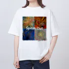 itsumitakaraのSpeak Outグッズ(白) オーバーサイズTシャツ