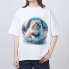 aianimalartyamaのしゃぼんねこc オーバーサイズTシャツ