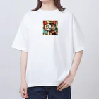 T2 Mysterious Painter's ShopのMysterious Cat オーバーサイズTシャツ