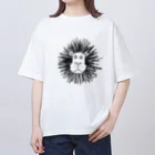 【KOTCH】 Tシャツショップの走り書きライオン Oversized T-Shirt