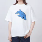 じゅうに（Jyuuni）の0013・イルカ（じゅうにブランド） Oversized T-Shirt