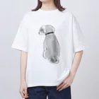 うしろまるのシュナウザーの後ろ姿 Oversized T-Shirt