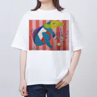 nacosuのアリクイ君わーるでぃ～　France Oversized T-Shirt